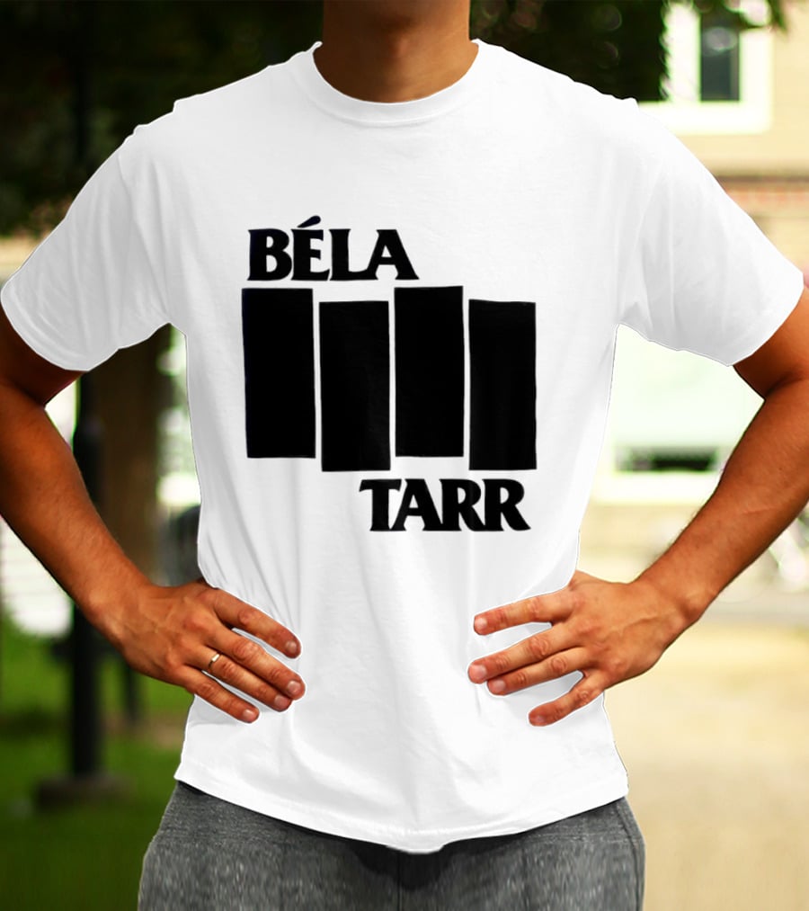 Béla Tarr Block Logo Homage Black Flag T-Shirt