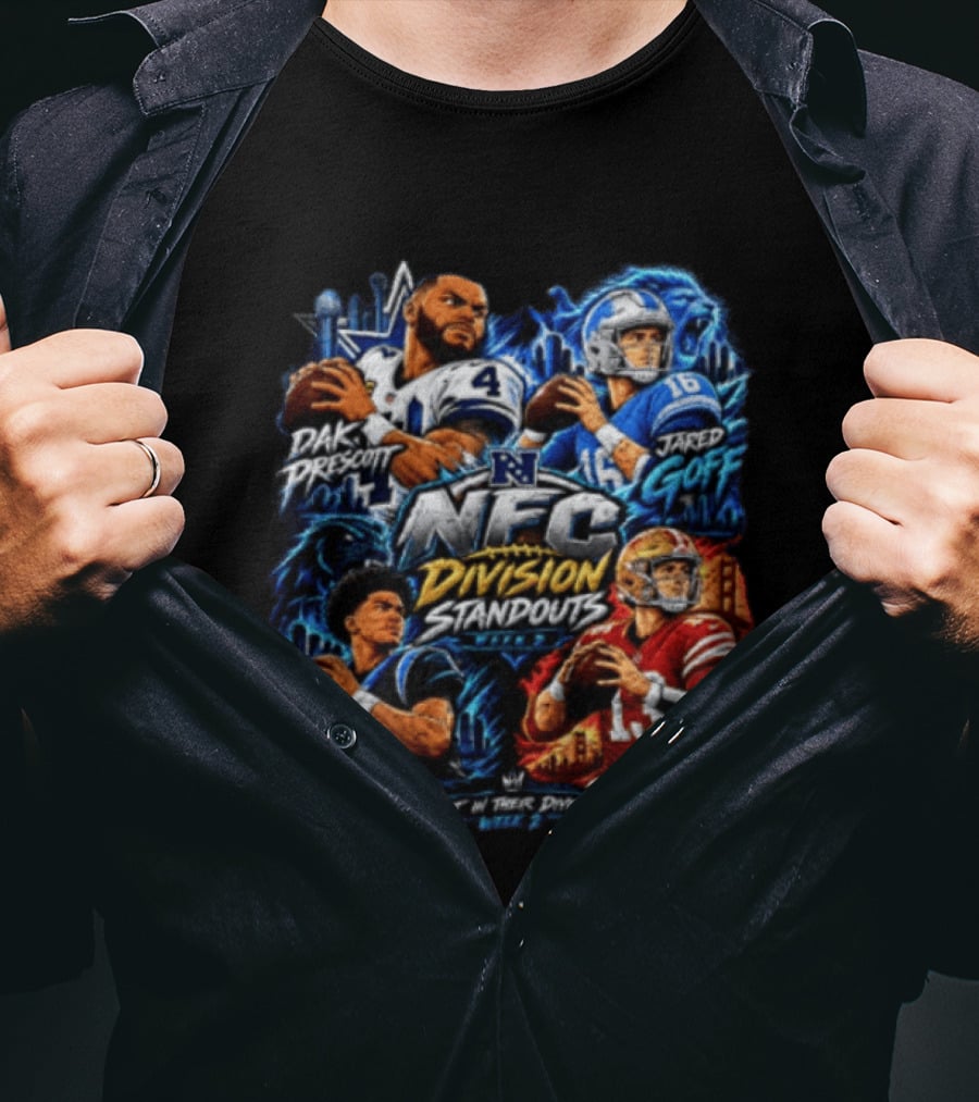 Dak Prescott Jared Goff Bryce Young Brock Purdy NFC Division Standouts Best In Their Division T-Shirt