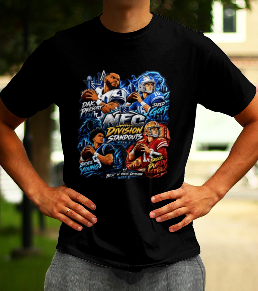 Dak Prescott Jared Goff Bryce Young Brock Purdy NFC Division Standouts Best In Their Division T-Shirt