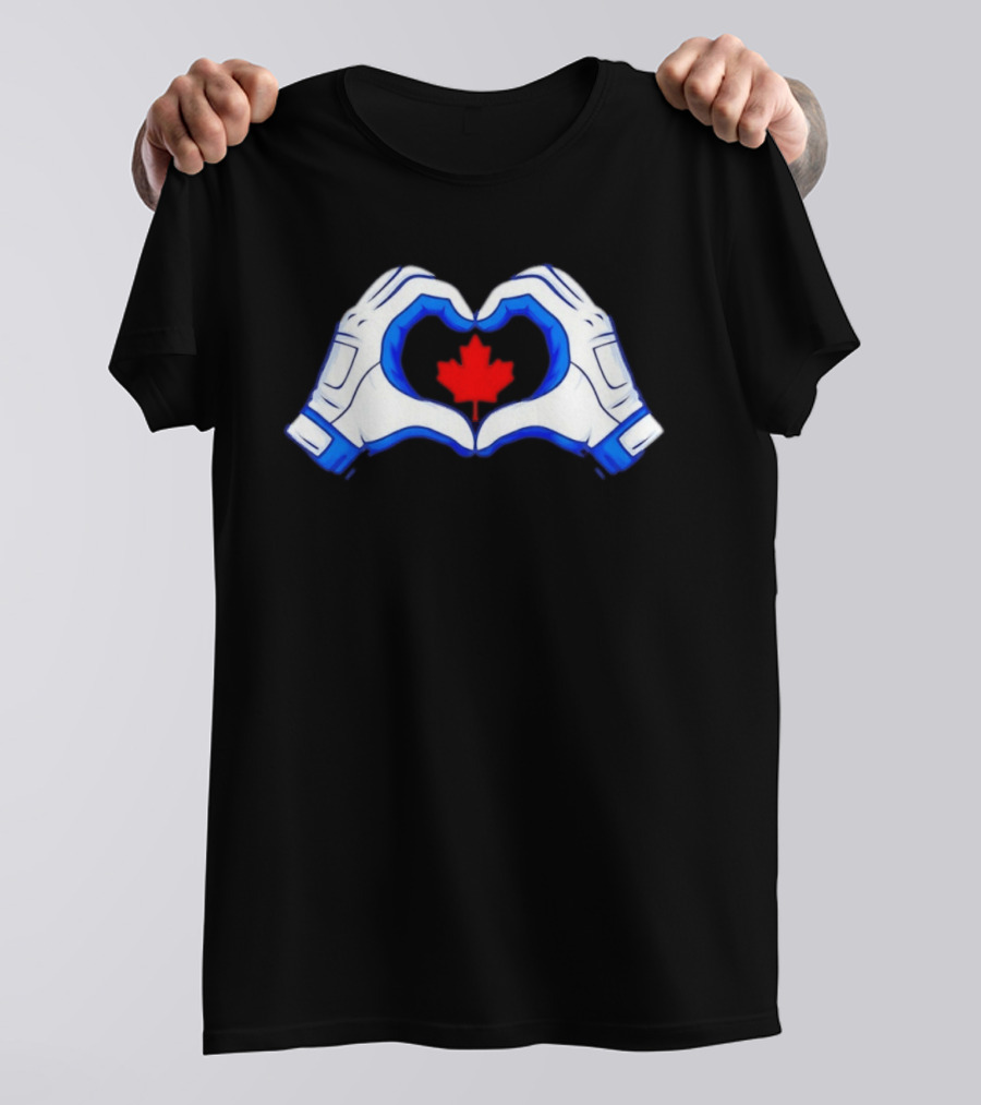 Vladimir Guerrero Jr Toronto Blue Jays Heart Hands Canada Maple Leaf T-Shirt