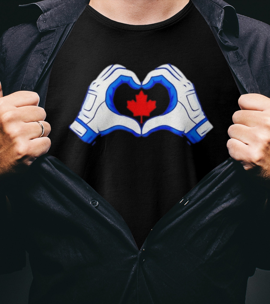 Vladimir Guerrero Jr Toronto Blue Jays Heart Hands Canada Maple Leaf T-Shirt