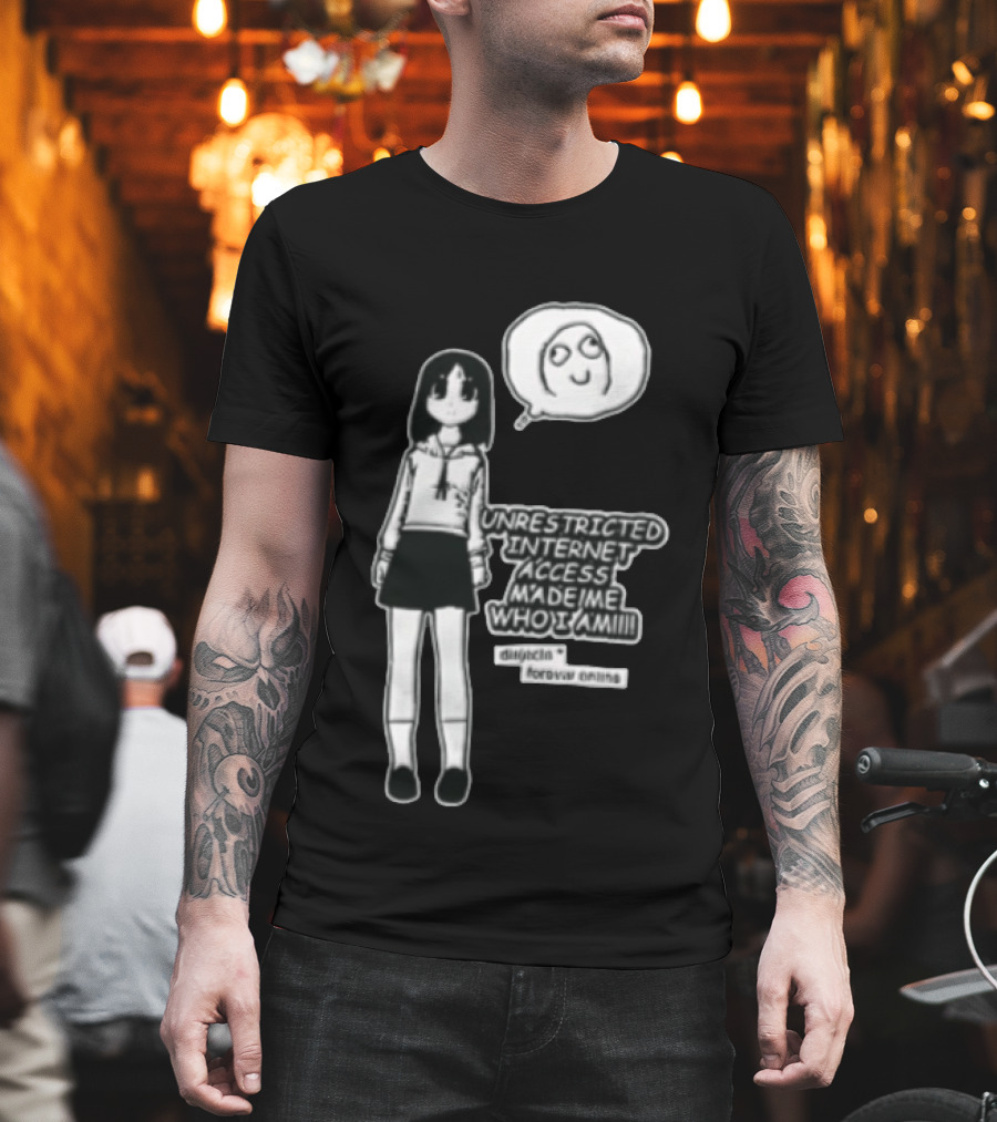 Lucky Star Kagami Hiiragi Unrestricted Internet Access Forever Anime Distincta T-Shirt