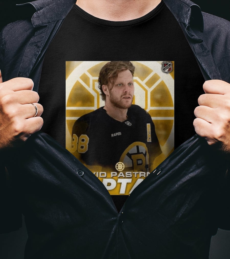 David Pastrnak Captain Boston Bruins NHL Hockey 88 T-Shirt