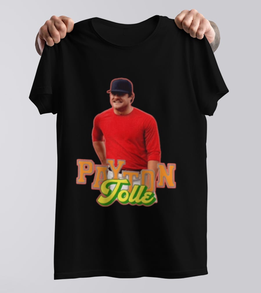 Payton Tolle Smiling Wearing Red With Baseball Cap T-Shirt