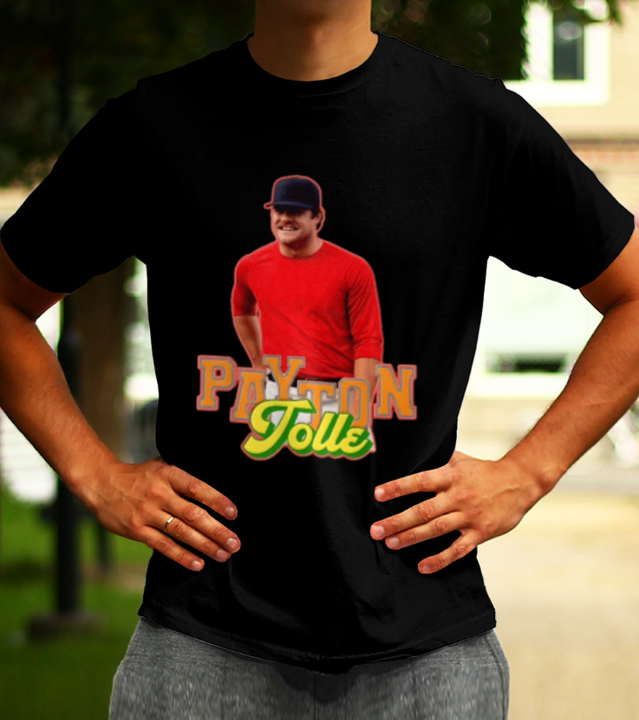 Payton Tolle Smiling Wearing Red With Baseball Cap T-Shirt