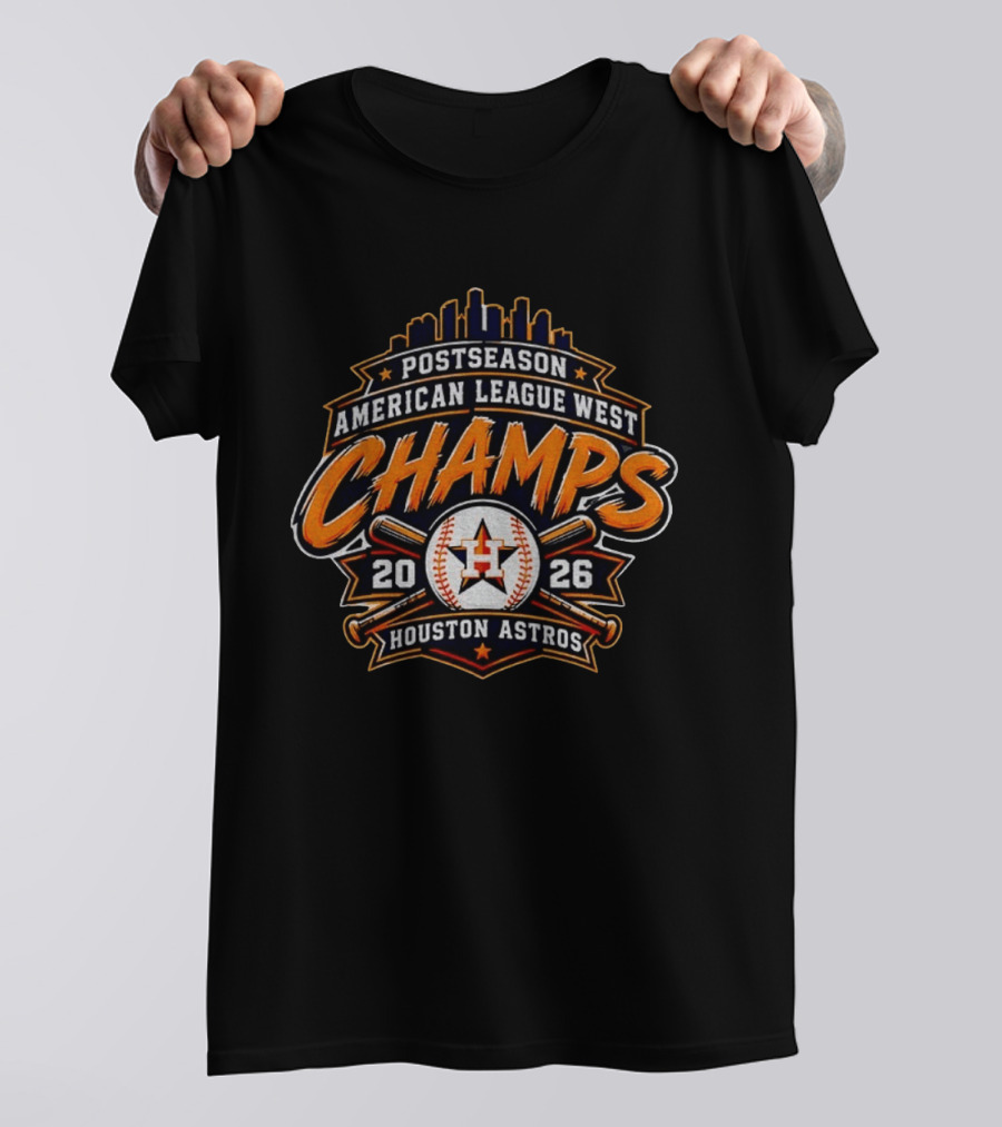 Houston Astros 2026 American League West Champs Postseason Baseball T-Shirt