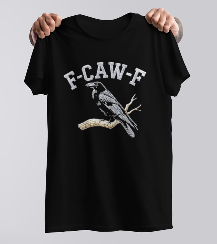 F Caw F Crow 2026 Halloween Crow Branch T-Shirt