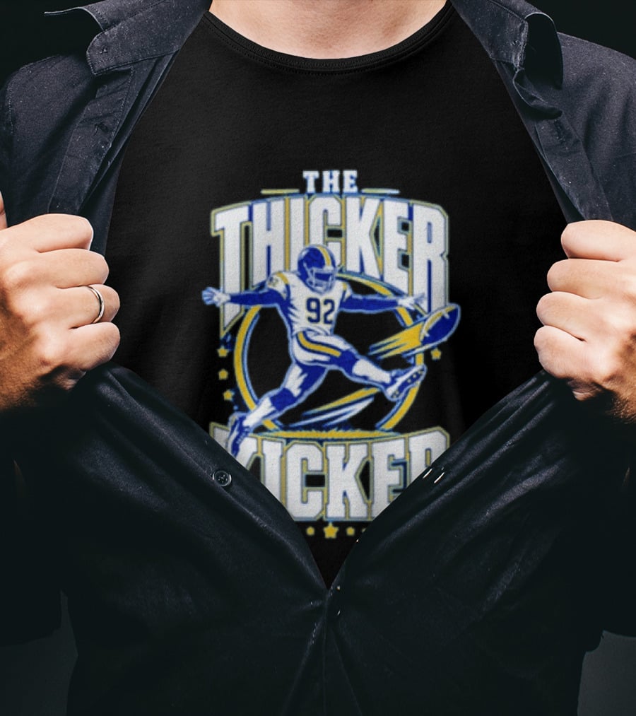 Harrison Mevis The Thiccer Kicker LA Rams #92 Football T-Shirt