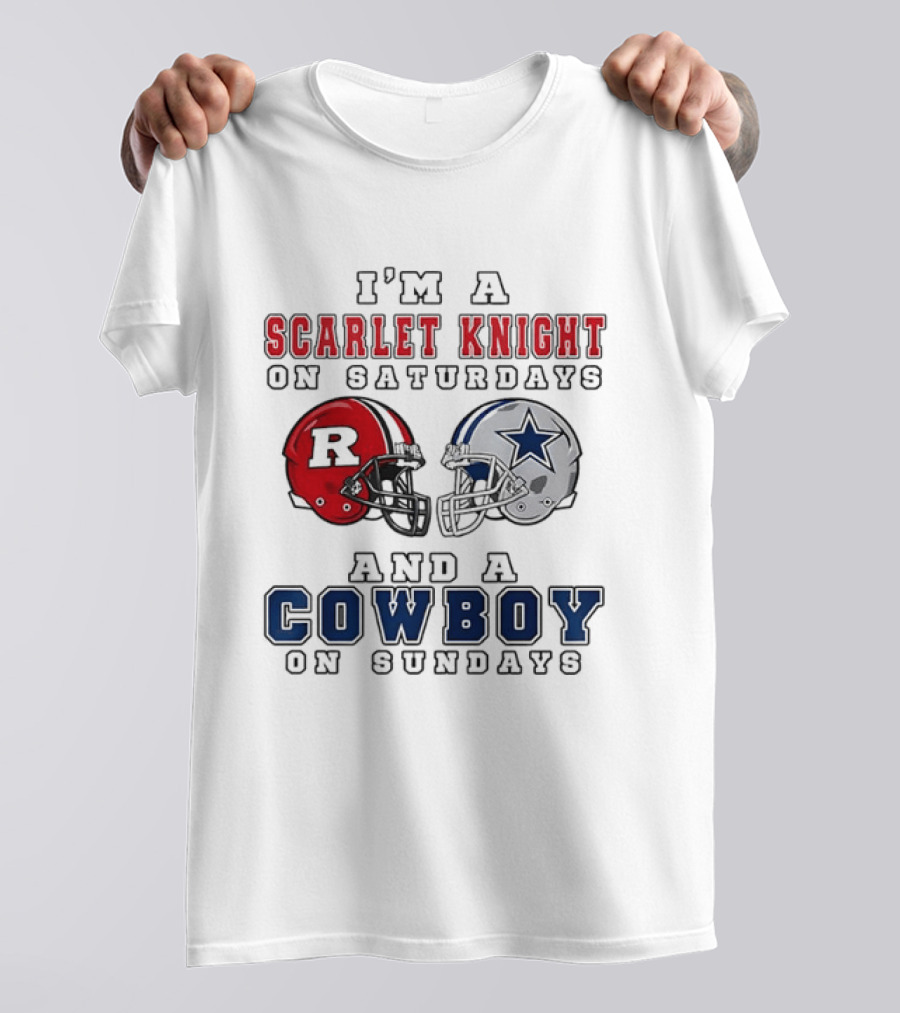 Rutgers Scarlet Knight On Saturdays Dallas Cowboy On Sundays T-Shirt