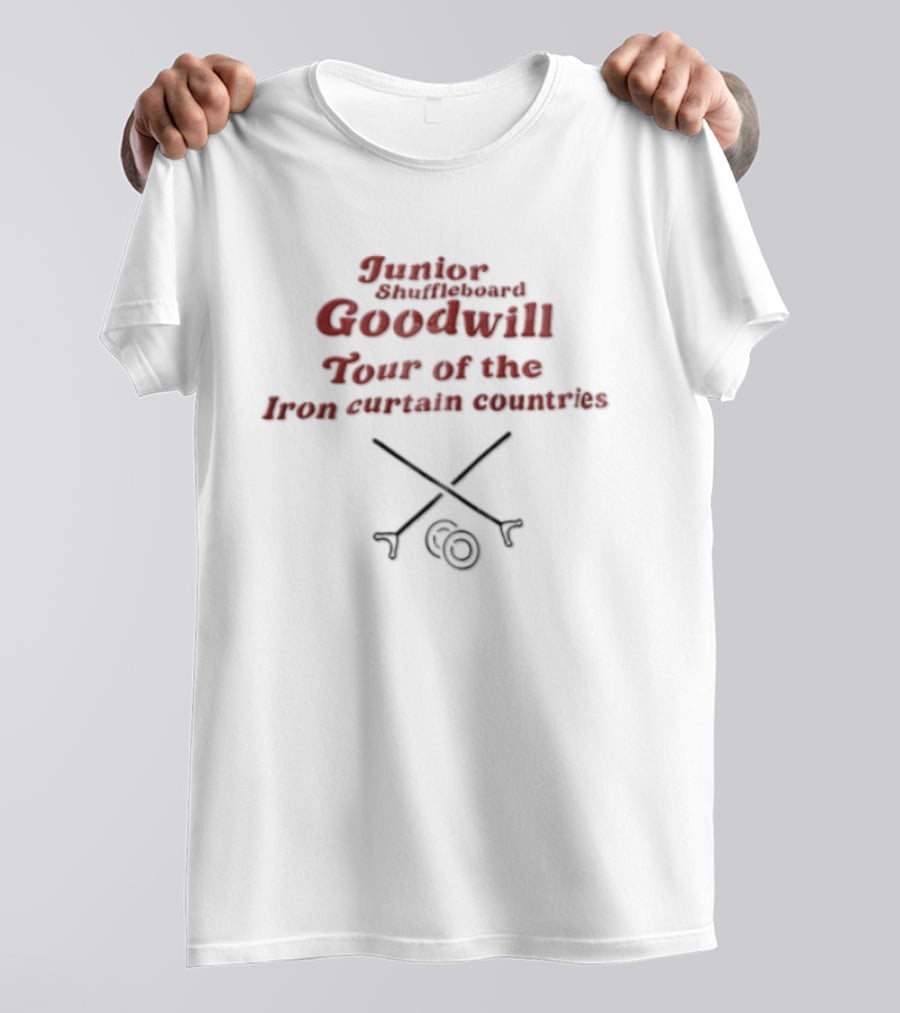 Junior Shuffleboard Goodwill Tour Of The Iron Curtain Countries Crossed Sticks And Discs T-Shirt