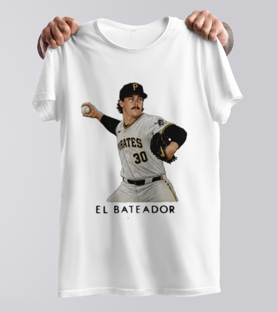 Pittsburgh Pirates Paul Skenes El Bateador Pitcher 30 MLB Baseball T-Shirt