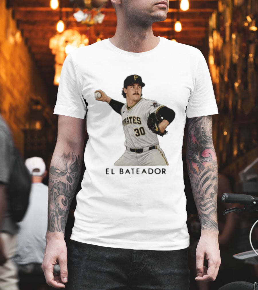Pittsburgh Pirates Paul Skenes El Bateador Pitcher 30 MLB Baseball T-Shirt