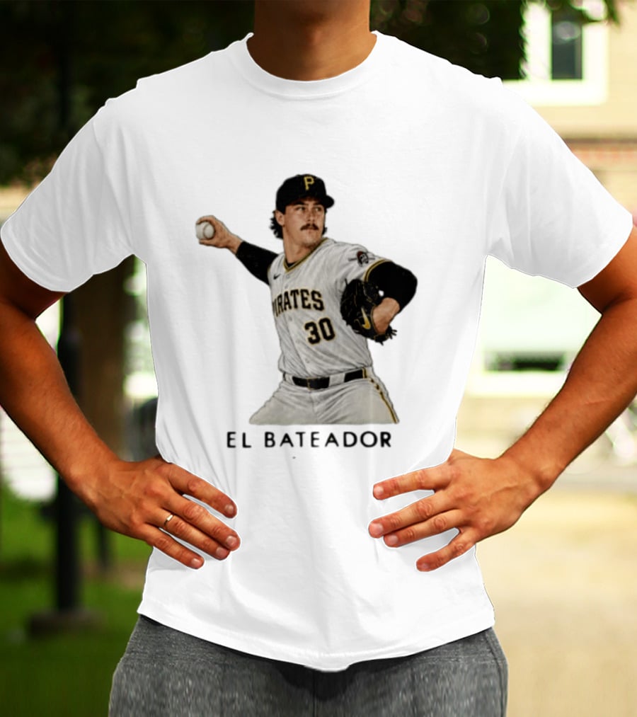 Pittsburgh Pirates Paul Skenes El Bateador Pitcher 30 MLB Baseball T-Shirt