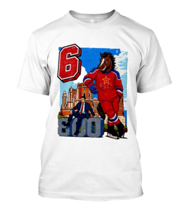 Valeri Kharlamov Cska Moscow KHL 6 800 Man In Suit With Stone Horse T-Shirt
