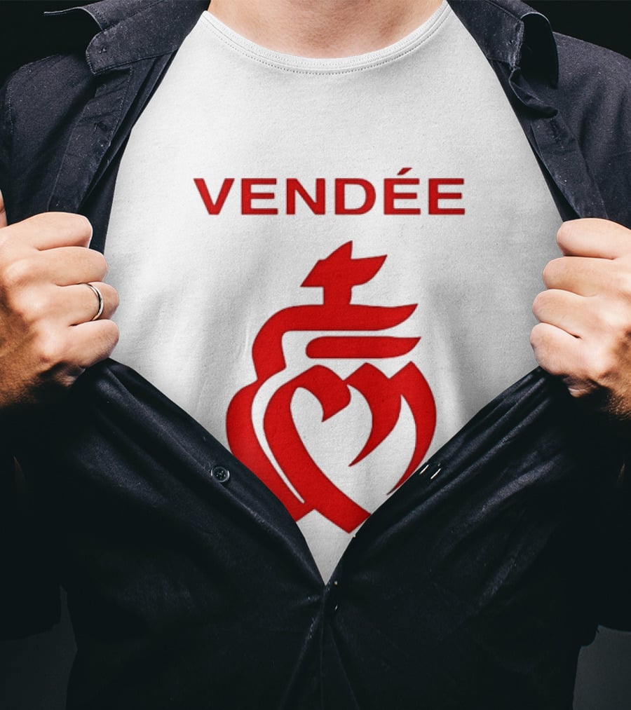 Vendée Sacred Heart Emblem France T-Shirt