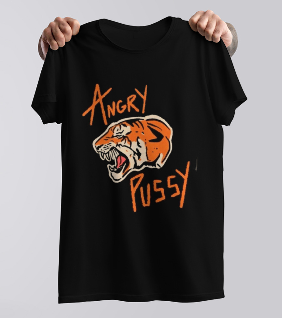Angry Pussy Fierce Tiger Wild Cat Animal Predator T-Shirt