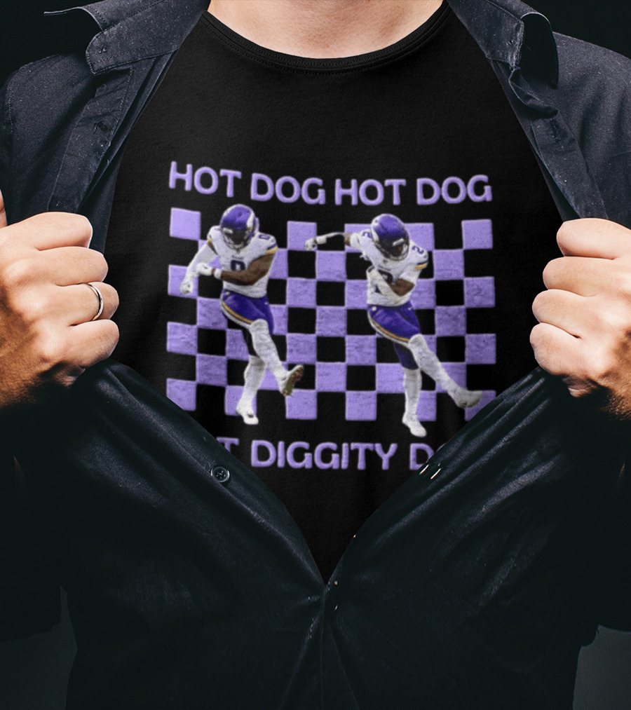 Hot Dog Hot Dog Hot Diggity Dog Minnesota Vikings Dance Isaiah Rodgers T-Shirt