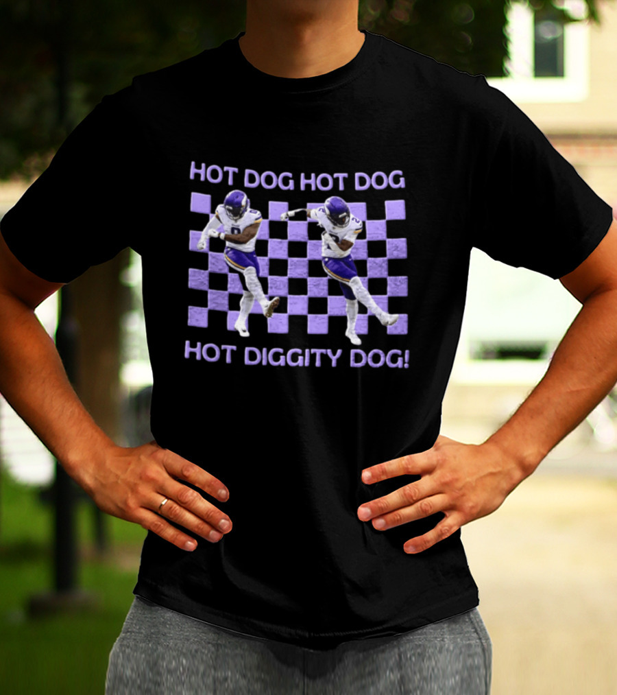 Hot Dog Hot Dog Hot Diggity Dog Minnesota Vikings Dance Isaiah Rodgers T-Shirt