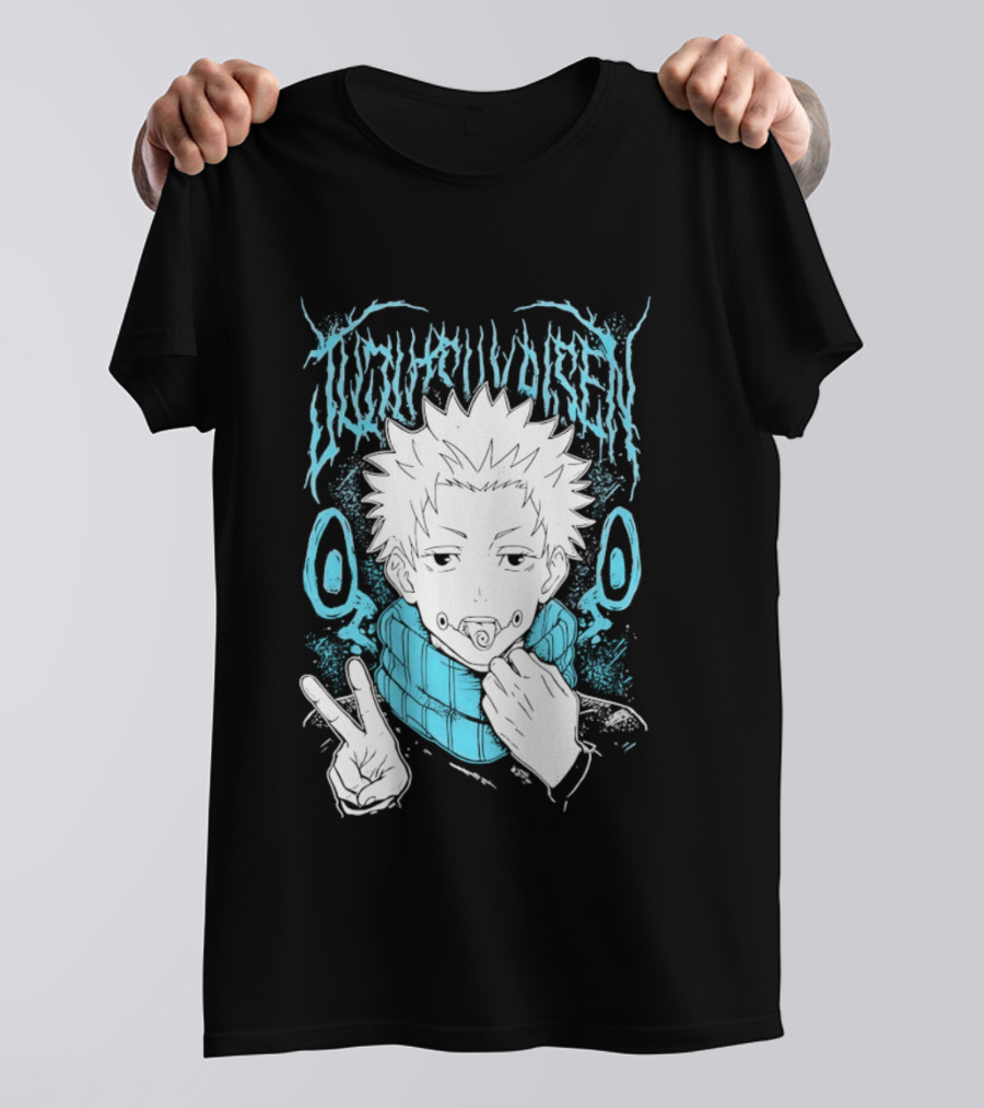 Jujutsu Kaisen Yuji Itadori Anime Manga Peace Sign T-Shirt