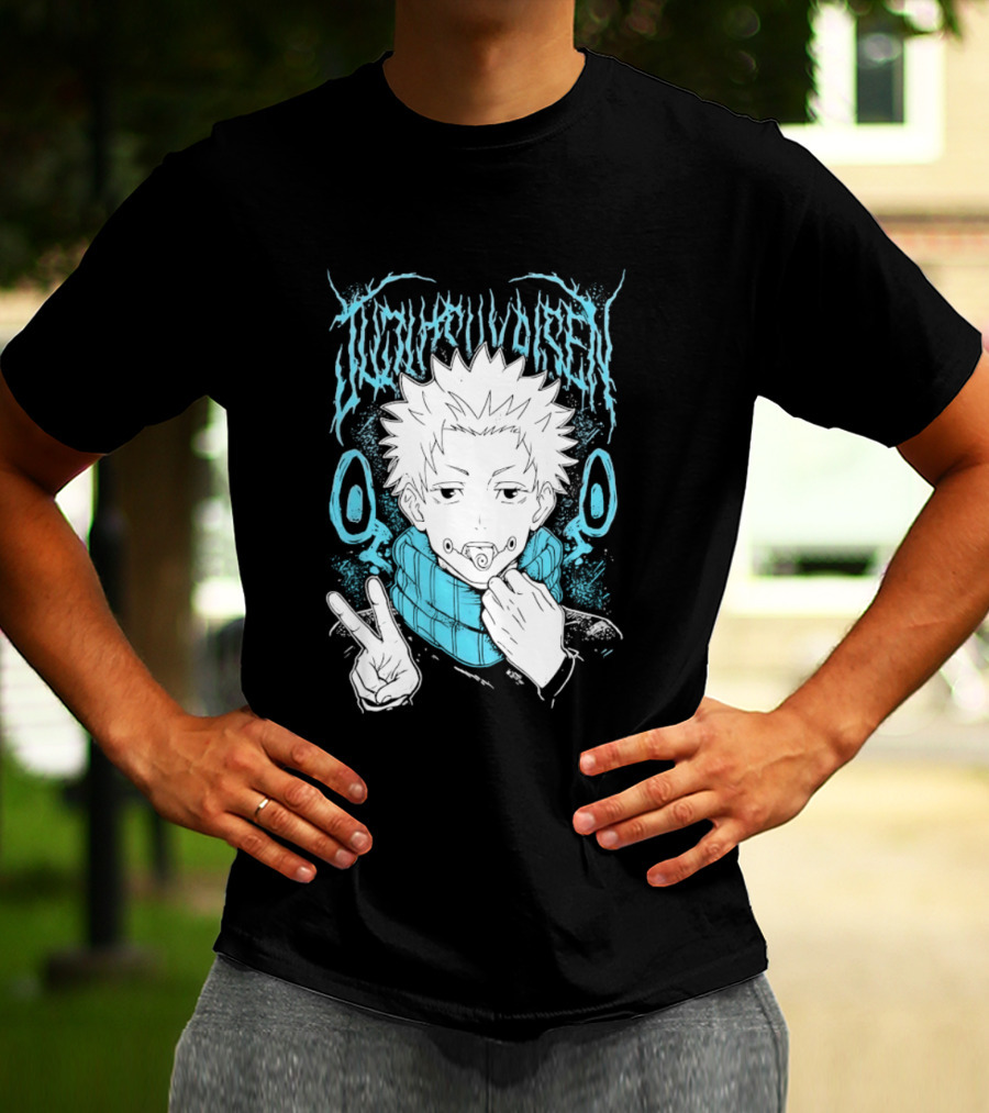 Jujutsu Kaisen Yuji Itadori Anime Manga Peace Sign T-Shirt