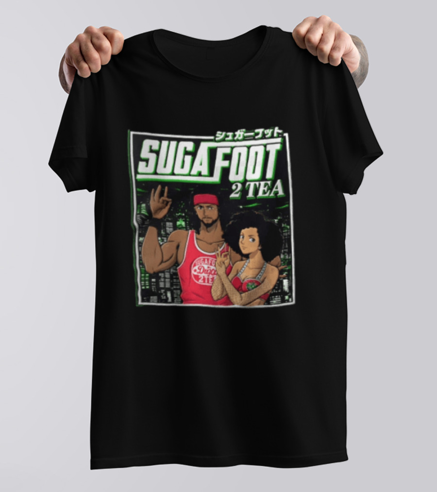 Sugafoot 2 TEA Anime Duga Man With Dreadlocks Woman With Afro T-Shirt