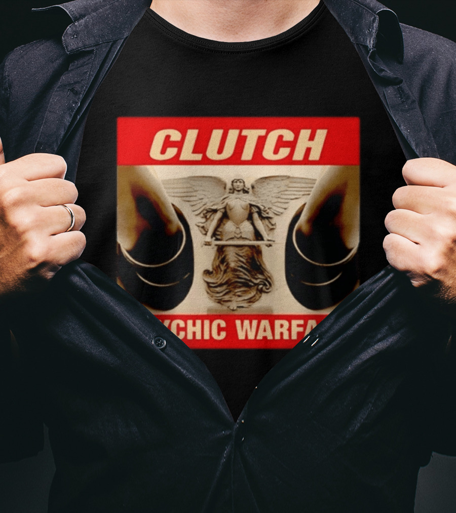 Clutch Psychic Warfare Angel Hard Rock Music T-Shirt