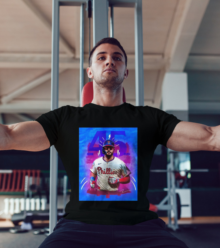 Kyle Schwarber 45 Home Runs Phillies MLB Leaderboard Season T-Shirt