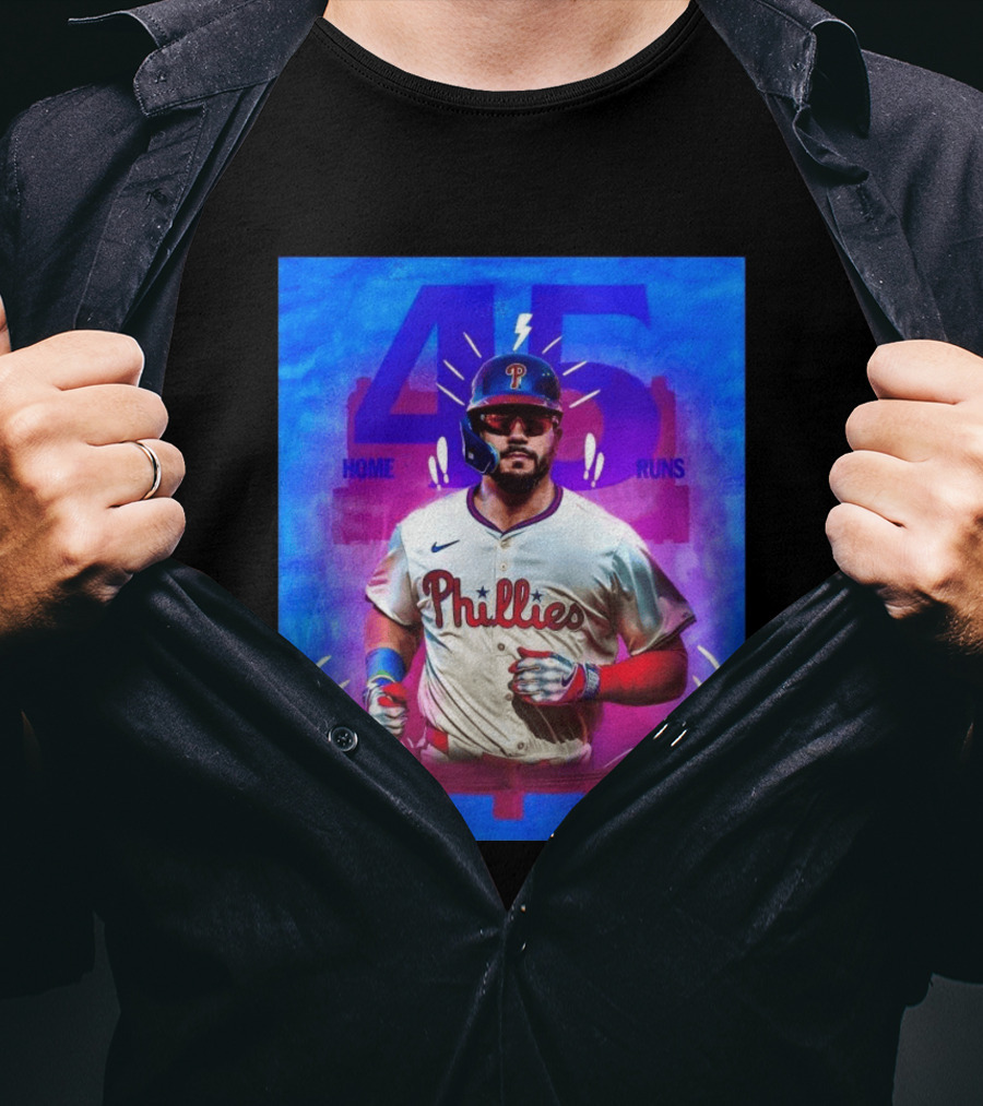 Kyle Schwarber 45 Home Runs Phillies MLB Leaderboard Season T-Shirt