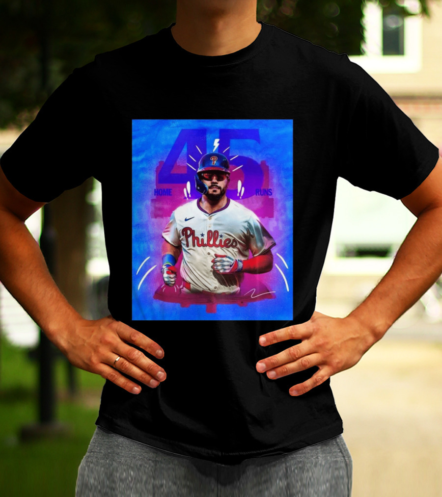 Kyle Schwarber 45 Home Runs Phillies MLB Leaderboard Season T-Shirt