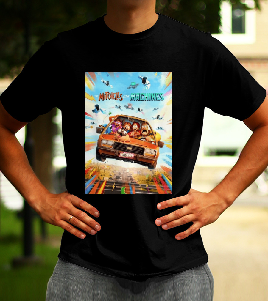 The Mitchells Vs The Machines Animated Family Adventure Robot Chaos T-Shirt