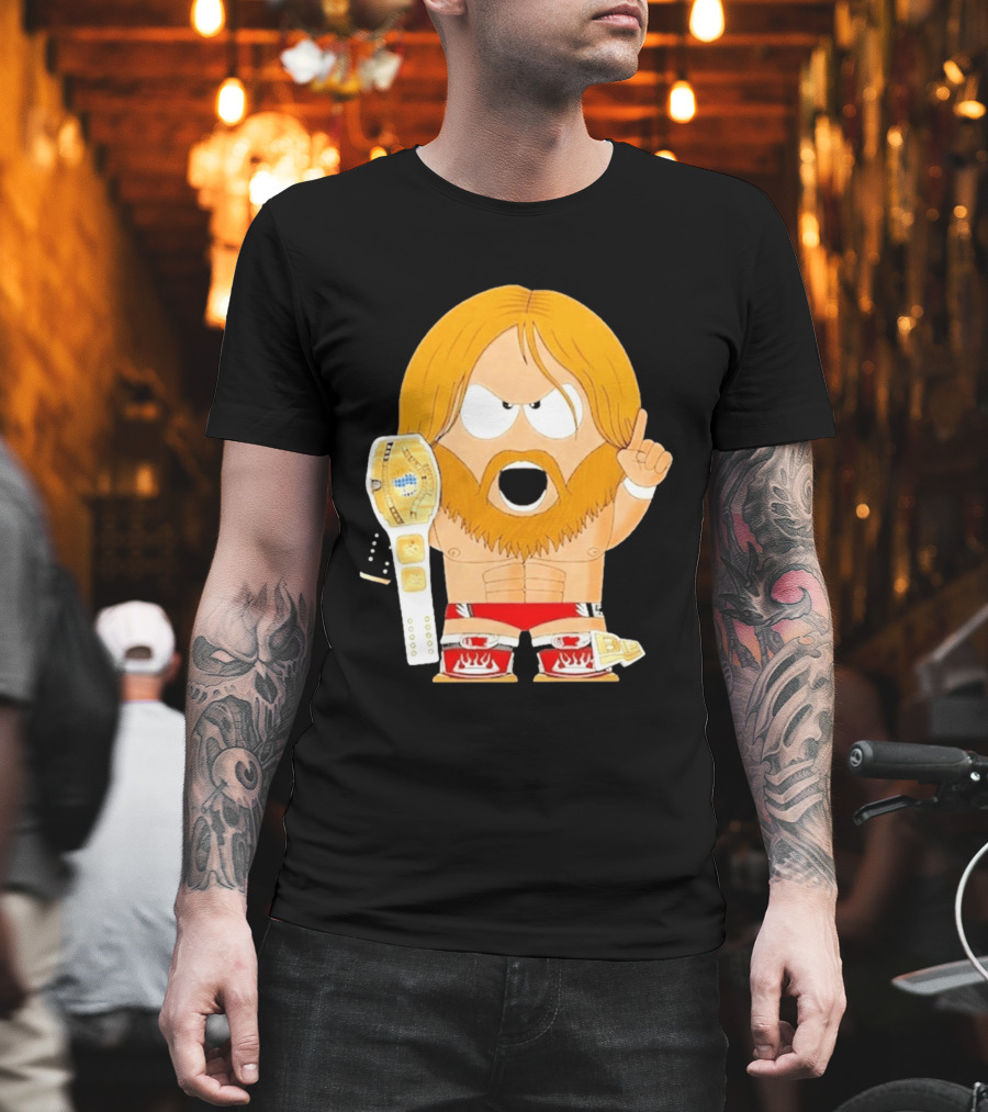 Daniel Bryan Parody Cartoon WWE Champion Belt T-Shirt