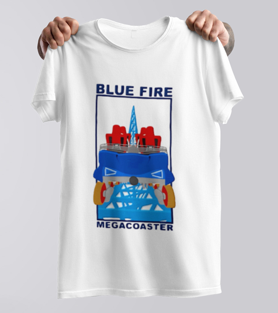 Blue Fire Megacoaster Roller Car T-Shirt