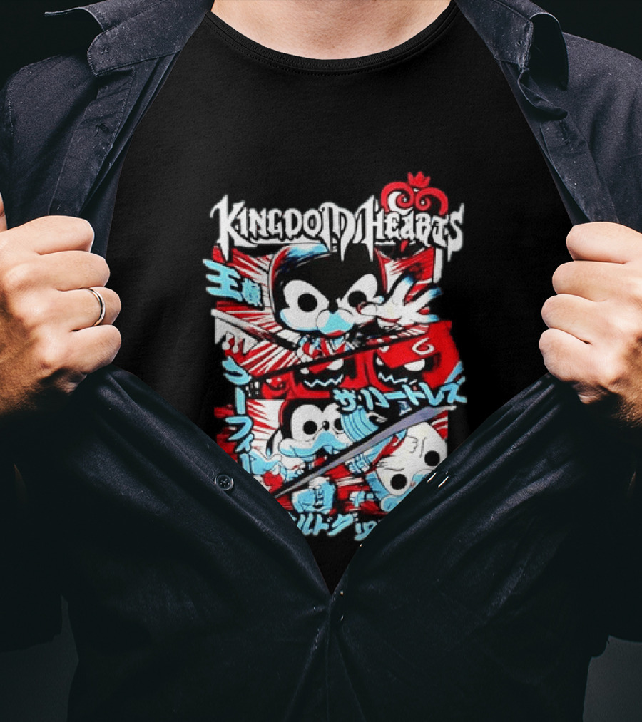 Kingdom Hearts Mickey Mouse Goofy Donald Duck Manga T-Shirt