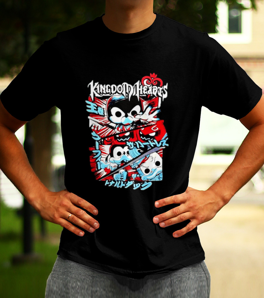 Kingdom Hearts Mickey Mouse Goofy Donald Duck Manga T-Shirt