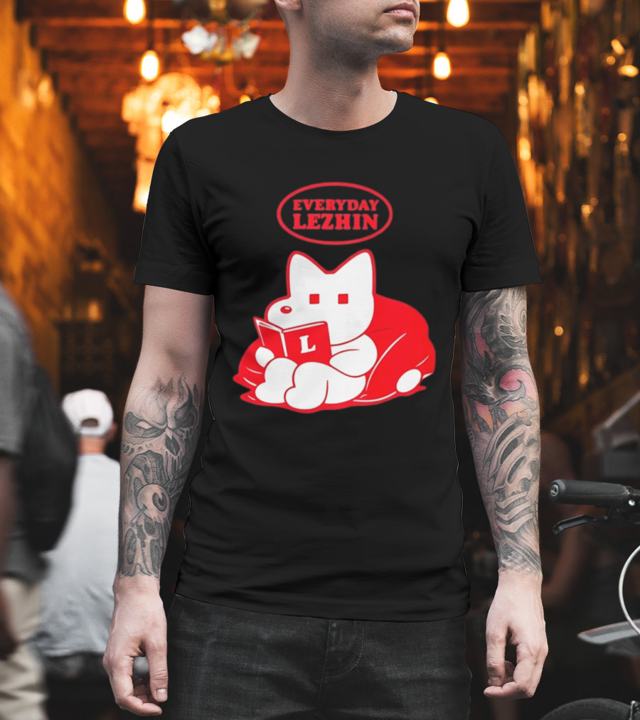 Everyday Lezhin Reading Webtoon Relaxing Cartoon Character With Book T-Shirt