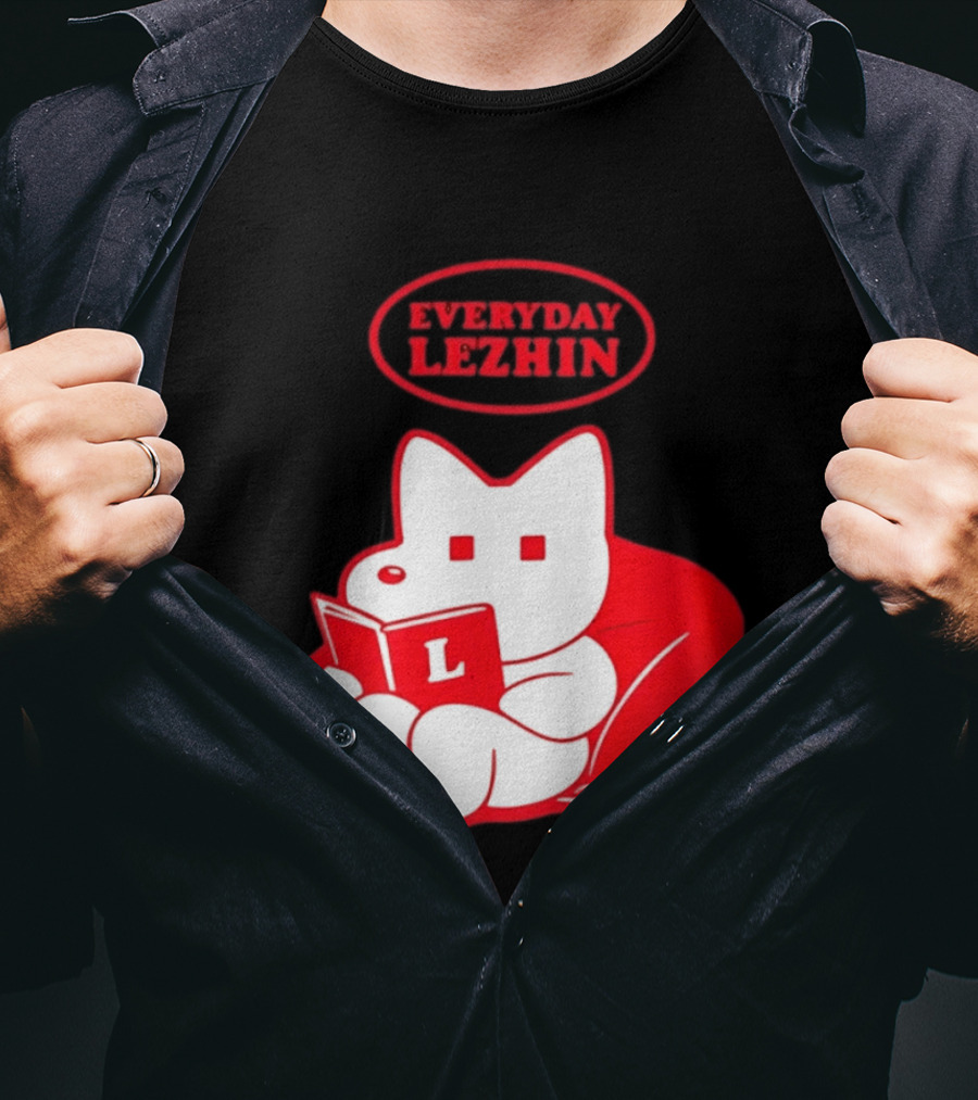 Everyday Lezhin Reading Webtoon Relaxing Cartoon Character With Book T-Shirt