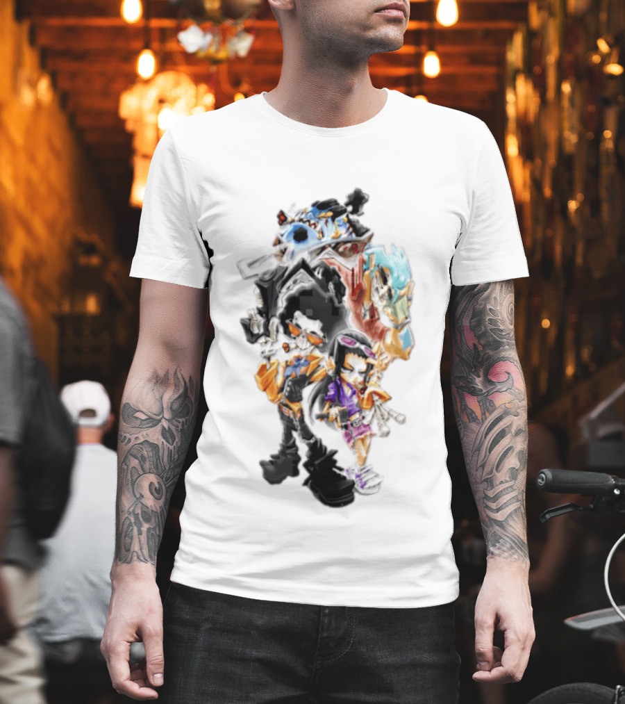 Brook Jinbe Franky Nico Robin One Piece Characters T-Shirt