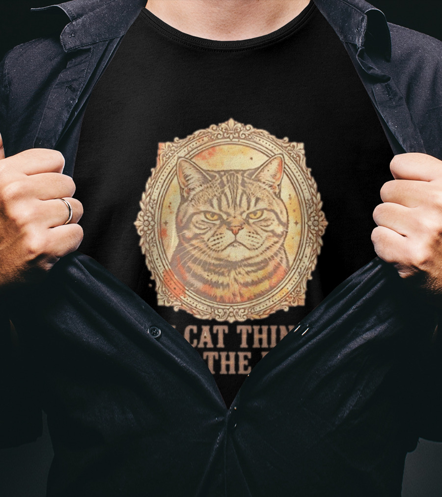 My Cat Thinks I'm The Pet Vintage Cat T-Shirt