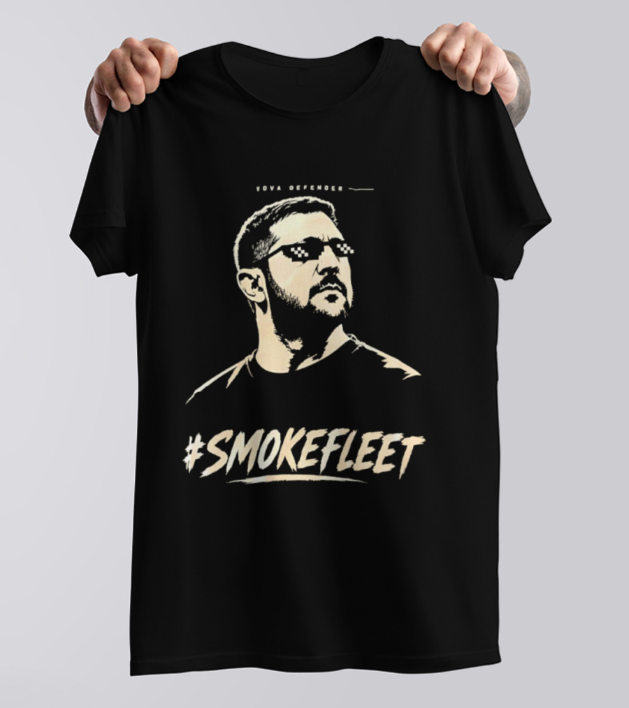 Vova Defender Smokefleet Thug Life Pixelated Sunglasses T-Shirt
