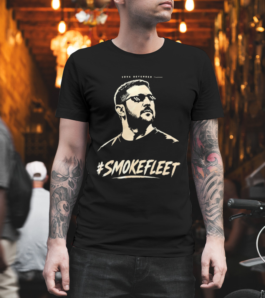Vova Defender Smokefleet Thug Life Pixelated Sunglasses T-Shirt