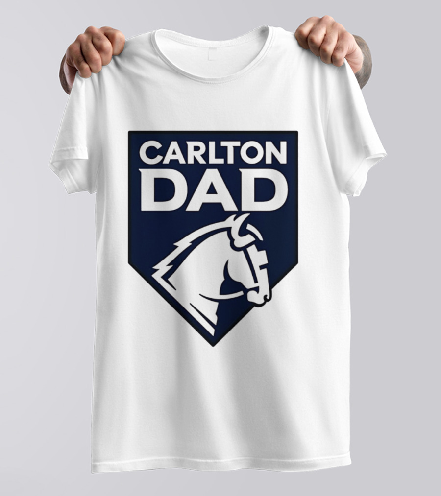 Carlton Dad AFL Father Football Club Horse T-Shirt