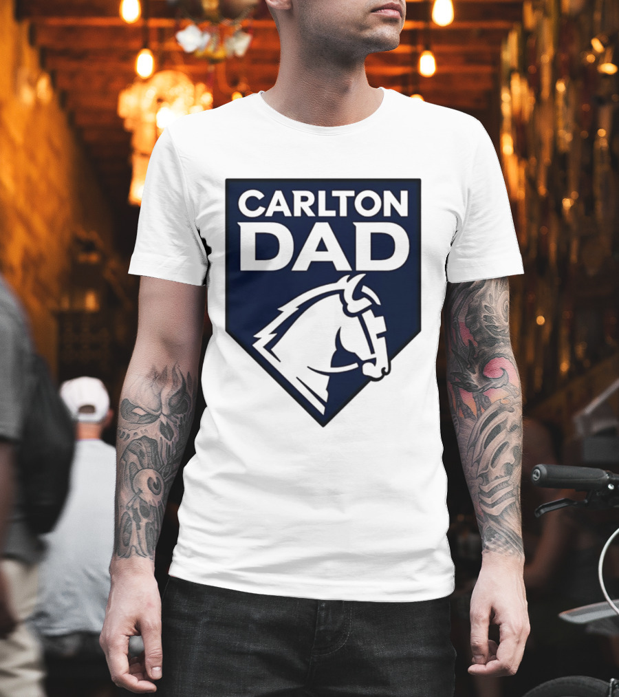 Carlton Dad AFL Father Football Club Horse T-Shirt