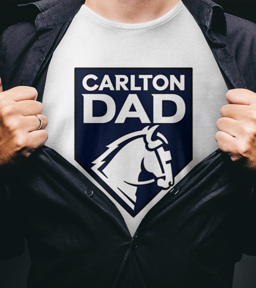 Carlton Dad AFL Father Football Club Horse T-Shirt