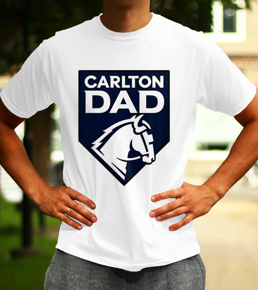 Carlton Dad AFL Father Football Club Horse T-Shirt