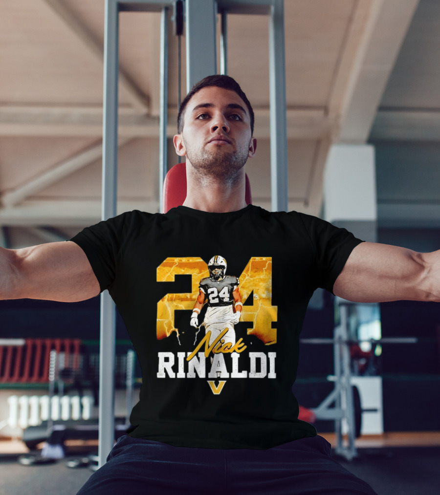 Nick Rinaldi 24 Vanderbilt Commodores NCAA Football Lightning T-Shirt