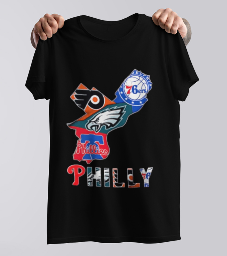 Philadelphia 76ers Flyers Eagles Phillies Philly Teams T-Shirt