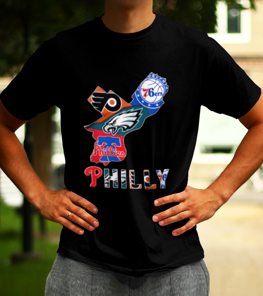 Philadelphia 76ers Flyers Eagles Phillies Philly Teams T-Shirt