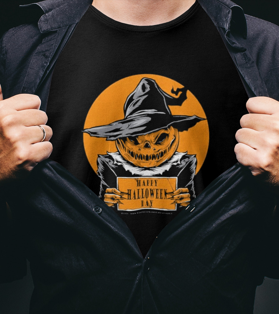 Halloween Pumpkin Witch Vintage Horror Comic Book T-Shirt