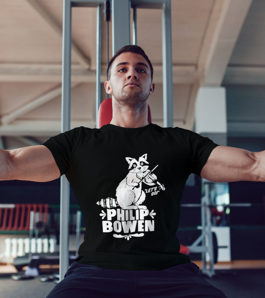 Philip Bowen Raccoon Playing Violin Let's Go T-Shirt