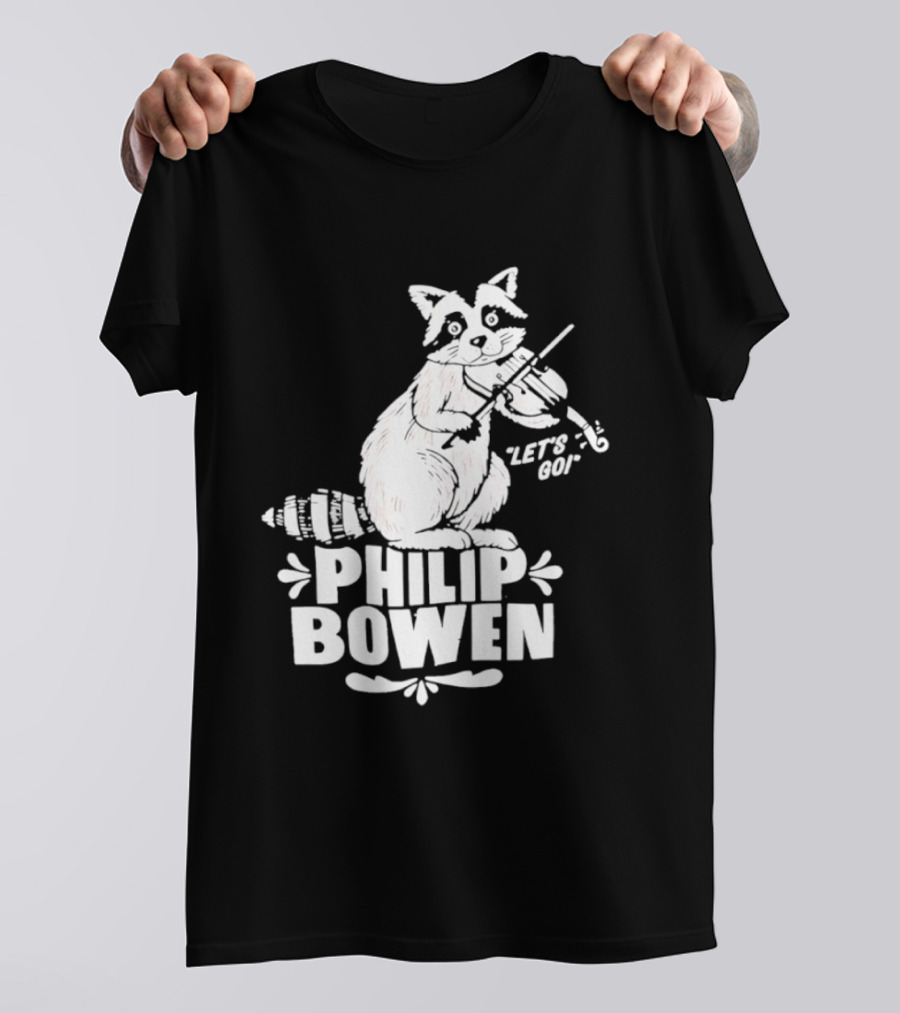 Philip Bowen Raccoon Playing Violin Let's Go T-Shirt